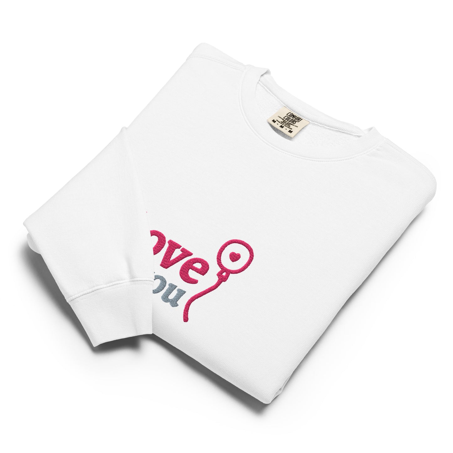 Unisex garment-dyed fleece crewneck sweatshirt