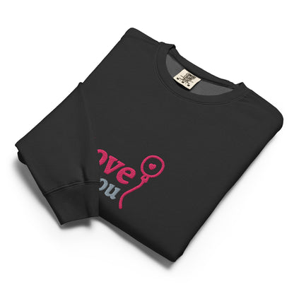 Unisex garment-dyed fleece crewneck sweatshirt