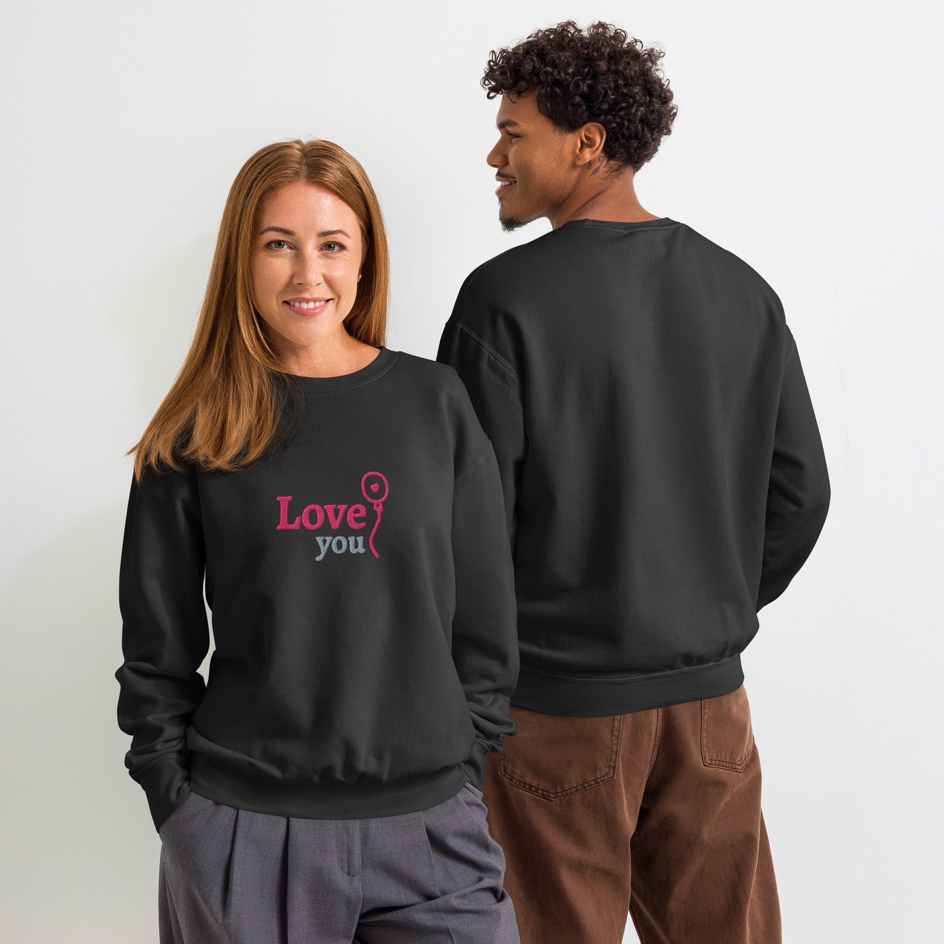 Unisex garment-dyed fleece crewneck sweatshirt