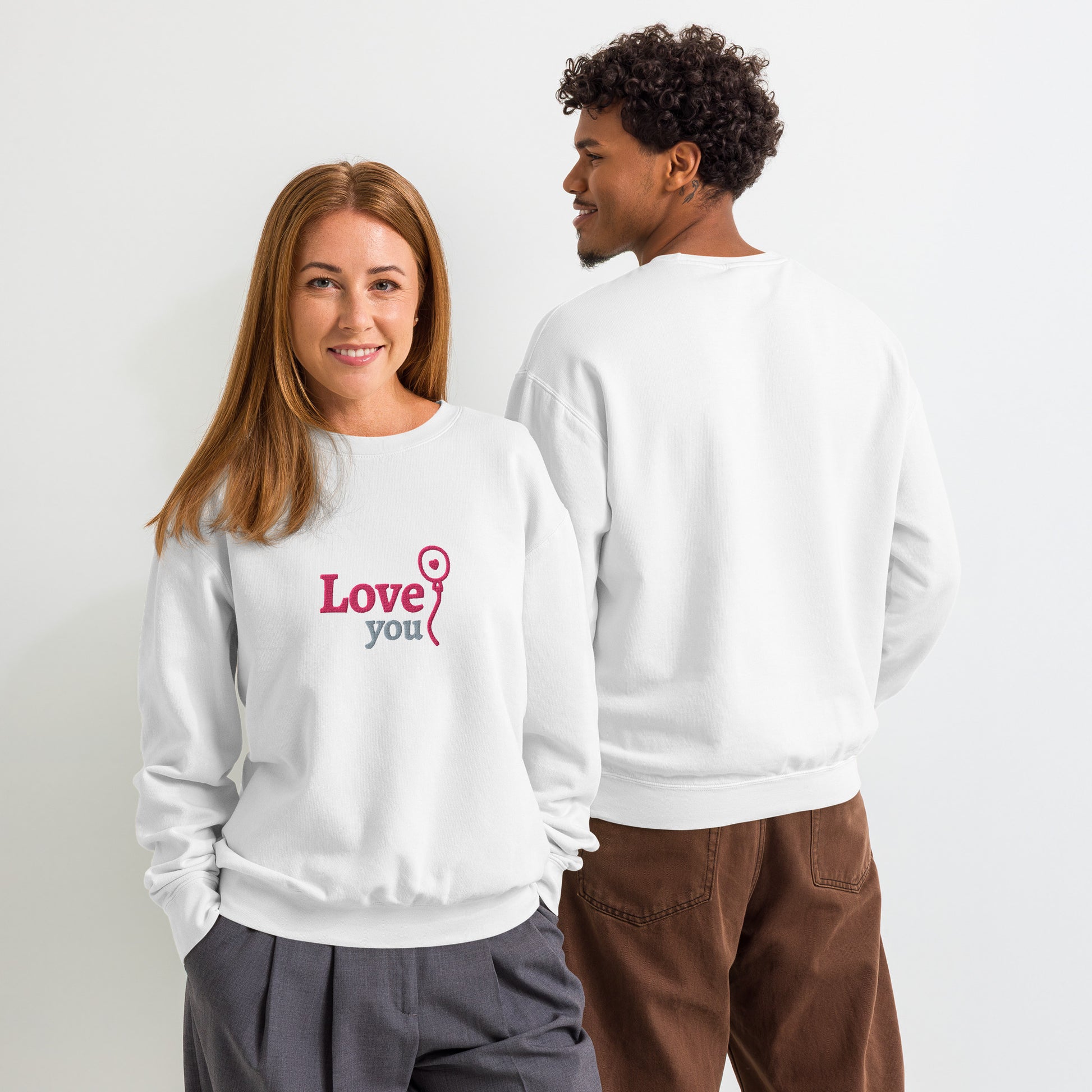 Unisex garment-dyed fleece crewneck sweatshirt
