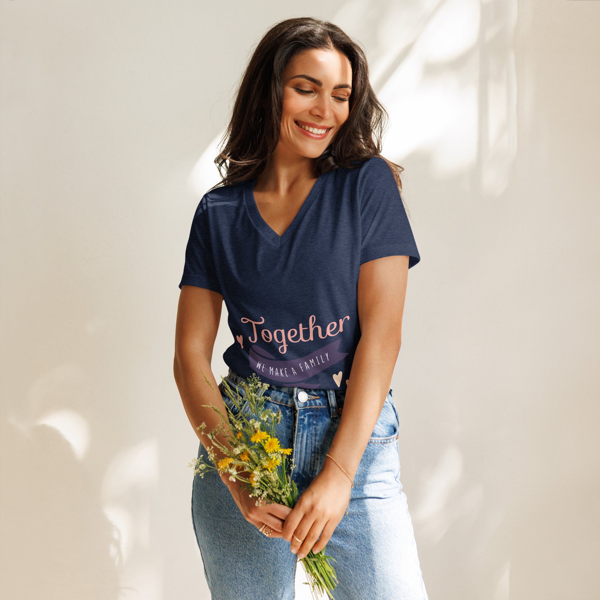 Womens relaxed v-neck t-shirt