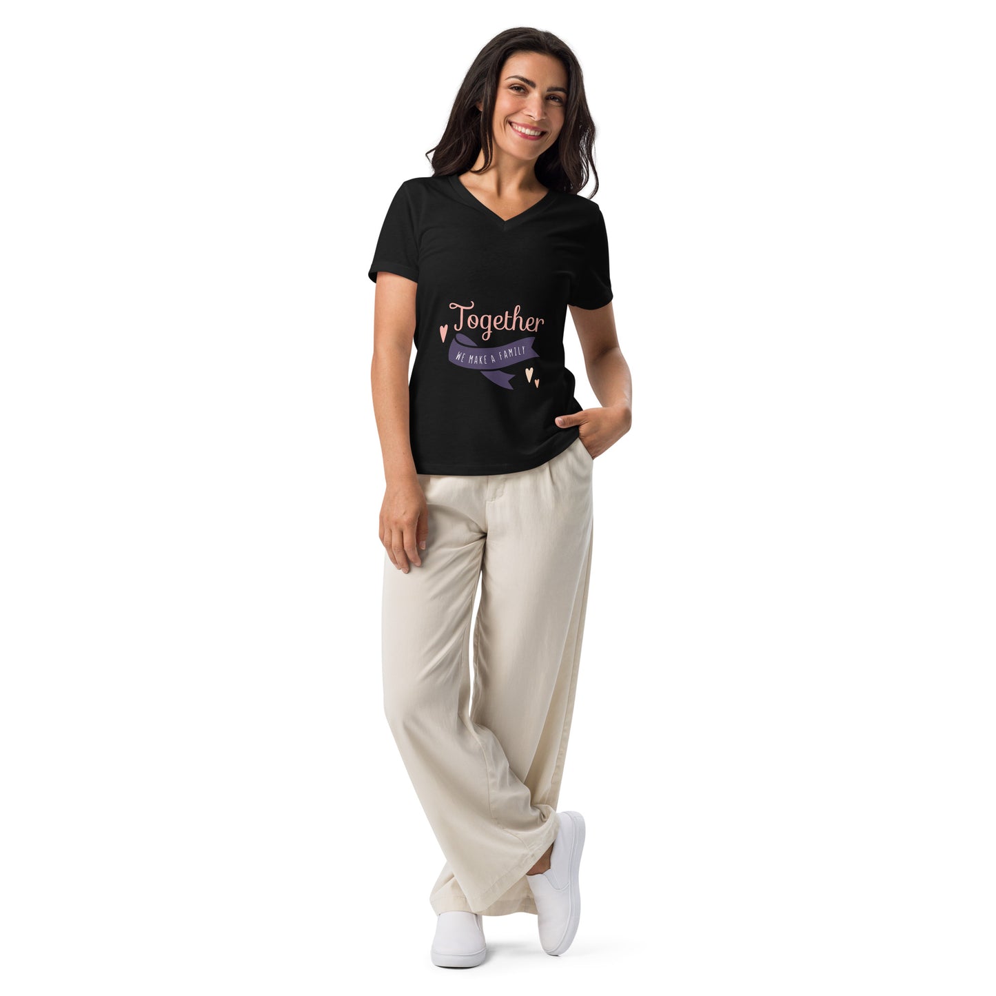 Womens relaxed v-neck t-shirt