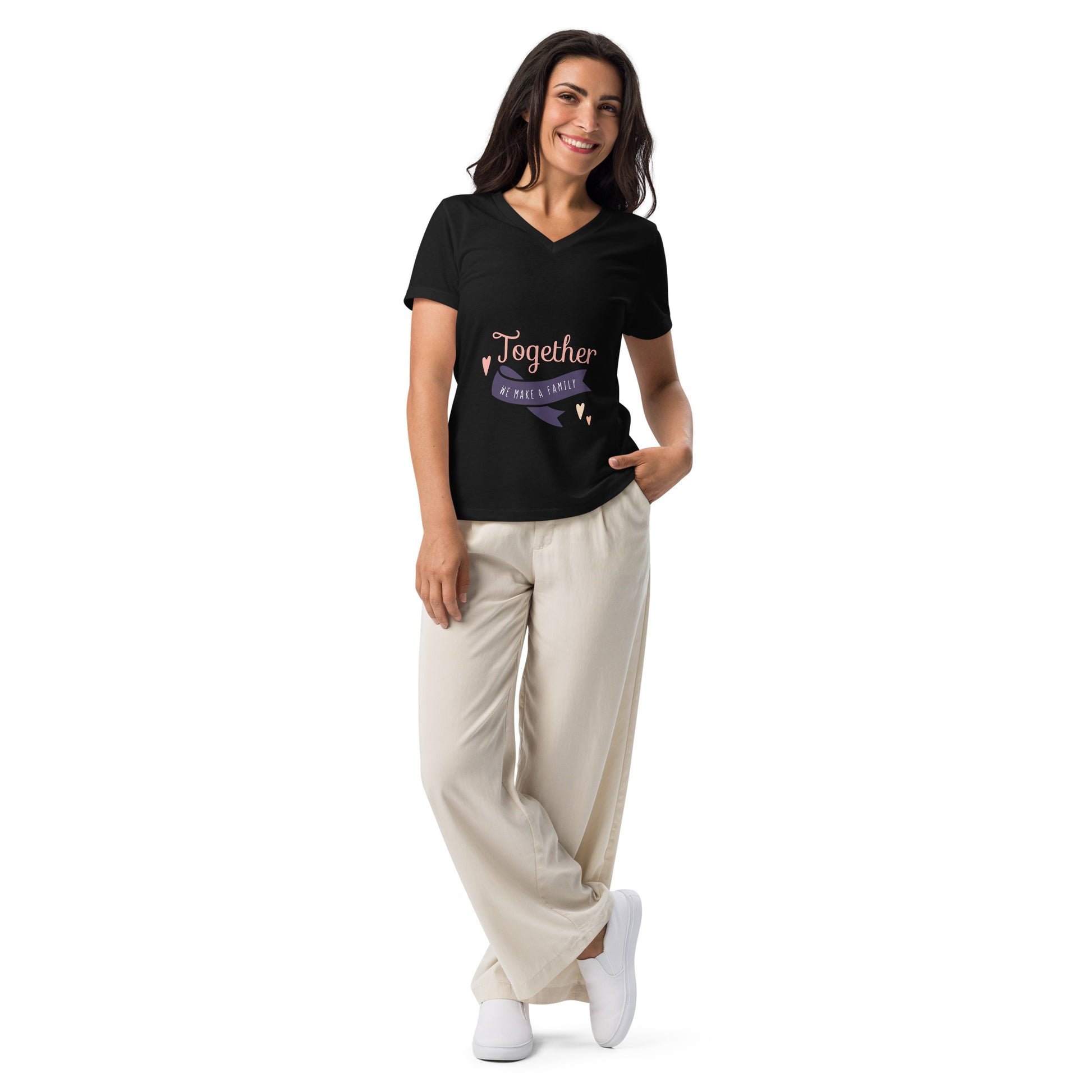 Womens relaxed v-neck t-shirt