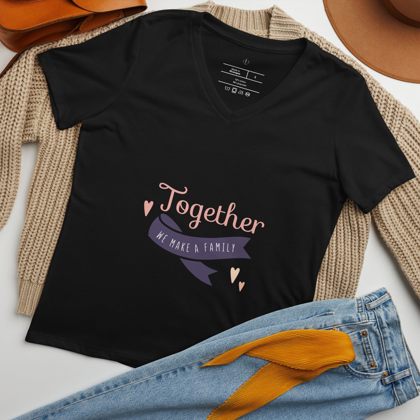 Womens relaxed v-neck t-shirt